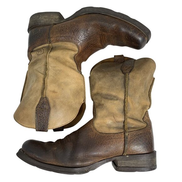 ARIAT Mens Rambler Brown Square Toe SZ 10 EE Wide Western Cowboy Boots 10002317 - Picture 3 of 8